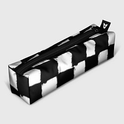 Пенал для ручек Черные квадраты в виде шахматной доски, цвет: 3D-принт