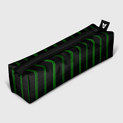 Пенал Color black cage green stripes