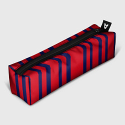 Пенал для ручек Color black red stripes, цвет: 3D-принт