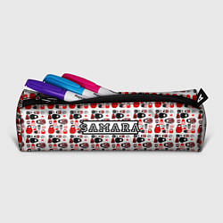 Пенал для ручек Много матрешек и надпись Самара на английском, цвет: 3D-принт — фото 2