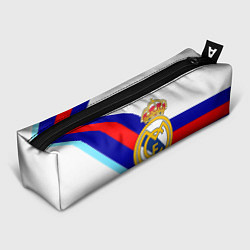 Пенал для ручек Real Madrid текстура полосы, цвет: 3D-принт