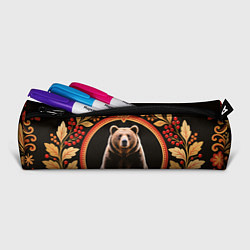 Пенал для ручек Медведь в орнаменте, цвет: 3D-принт — фото 2