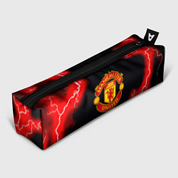 Пенал для ручек Манчестер Юнайтед шторм молнии, цвет: 3D-принт