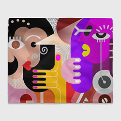 Плед флисовый Abstract-women, цвет: 3D-велсофт