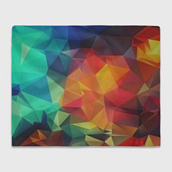Плед флисовый Цветные полигоны, цвет: 3D-велсофт
