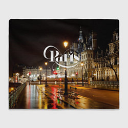 Плед флисовый Night Paris, цвет: 3D-велсофт