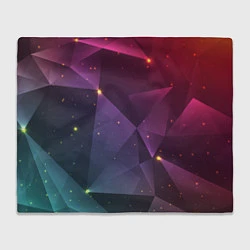 Плед флисовый Colorful triangles, цвет: 3D-велсофт