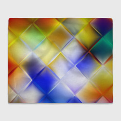 Плед флисовый Colorful squares, цвет: 3D-велсофт