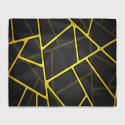 Плед флисовый Желтая сетка, цвет: 3D-велсофт
