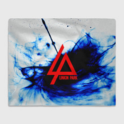 Плед флисовый Linkin Park blue smoke, цвет: 3D-велсофт