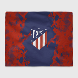 Плед флисовый FC Atletico Madrid: Blue & Red, цвет: 3D-велсофт