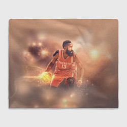Плед флисовый NBA Rockets 13, цвет: 3D-велсофт