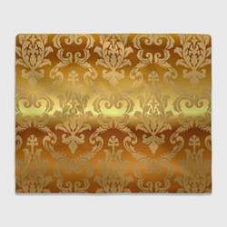 Плед флисовый Золотой орнамент, цвет: 3D-велсофт