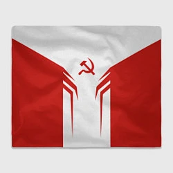 Плед флисовый СССР воин, цвет: 3D-велсофт