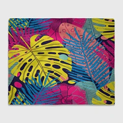 Плед флисовый Тропическая мода, цвет: 3D-велсофт
