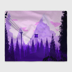 Плед флисовый Firewatch: Violet Wood, цвет: 3D-велсофт