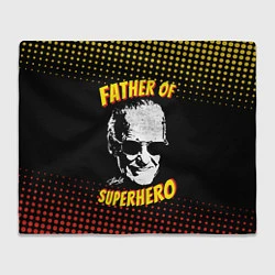 Плед флисовый Stan Lee: Father of Superhero, цвет: 3D-велсофт