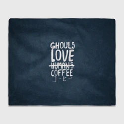 Плед флисовый Ghouls Love Coffee, цвет: 3D-велсофт