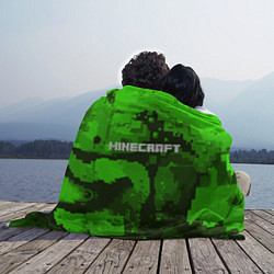 Плед флисовый Minecraft: Green World, цвет: 3D-велсофт — фото 2