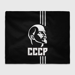 Плед флисовый СССР Ленин, цвет: 3D-велсофт