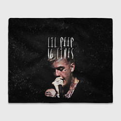 Плед флисовый Lil Peep: 16 Lines, цвет: 3D-велсофт