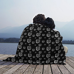 Плед флисовый Twitch: Black Pattern, цвет: 3D-флис — фото 2