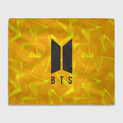 Плед флисовый BTS: Yellow Style, цвет: 3D-велсофт