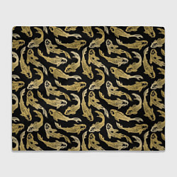 Плед флисовый Золотые карпы кои, цвет: 3D-велсофт