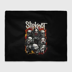 Плед флисовый Slipknot: Faces, цвет: 3D-велсофт