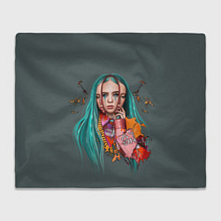 Плед флисовый BILLIE EILISH, цвет: 3D-велсофт