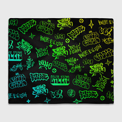 Плед флисовый BILLIE EILISH: Grunge Graffiti, цвет: 3D-велсофт