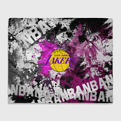 Плед флисовый Лос-Анджелес Лейкерс, Los Angeles Lakers, цвет: 3D-велсофт