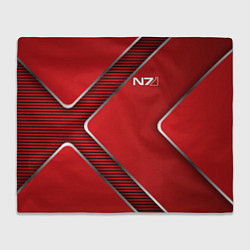Плед флисовый Mass Effect N7, цвет: 3D-велсофт