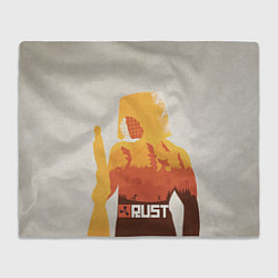 Плед флисовый Game Rust, цвет: 3D-велсофт