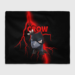 Плед флисовый Brawl Stars CROW, цвет: 3D-велсофт