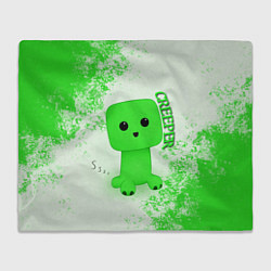 Плед флисовый MINECRAFT CREEPER, цвет: 3D-велсофт