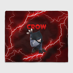 Плед флисовый BRAWL STARS CROW, цвет: 3D-велсофт