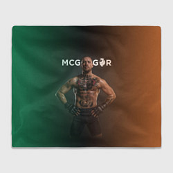 Плед флисовый Conor McGregor, цвет: 3D-велсофт