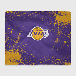 Плед флисовый LA LAKERS, цвет: 3D-велсофт