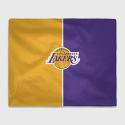 Плед флисовый LA LAKERS, цвет: 3D-велсофт