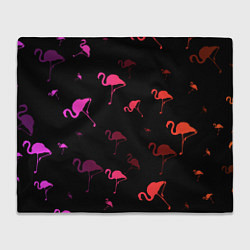 Плед флисовый Фламинго, цвет: 3D-велсофт