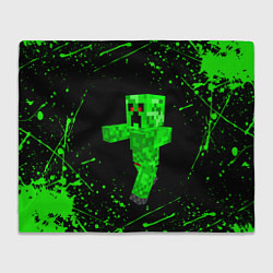 Плед флисовый MINECRAFT CREEPER, цвет: 3D-велсофт