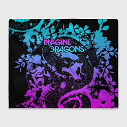 Плед флисовый Imagine Dragons, цвет: 3D-велсофт