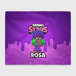 Плед флисовый BRAWL STARS ROSA, цвет: 3D-велсофт