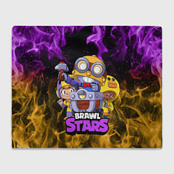Плед флисовый BRAWL STARS CARL, цвет: 3D-велсофт