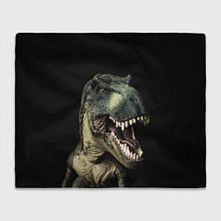 Плед флисовый Динозавр T-Rex, цвет: 3D-велсофт
