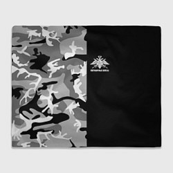 Плед флисовый Пограничные Войска камуфляж, цвет: 3D-велсофт