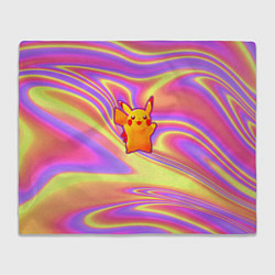 Плед флисовый Пикачу, цвет: 3D-велсофт