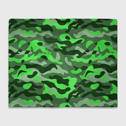 Плед флисовый CAMOUFLAGE GREEN, цвет: 3D-велсофт