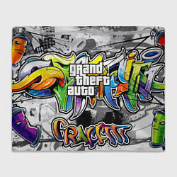 Плед флисовый GTA, цвет: 3D-велсофт